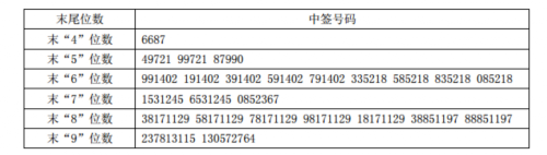 沃特股份网上发行中签号出炉 共39216个 