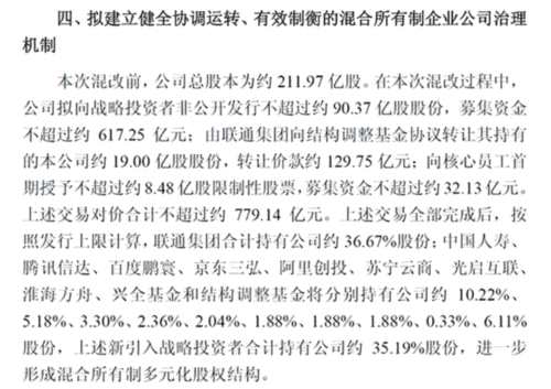 联通对混改的三处修改透露细节：一个硬伤和合规考量