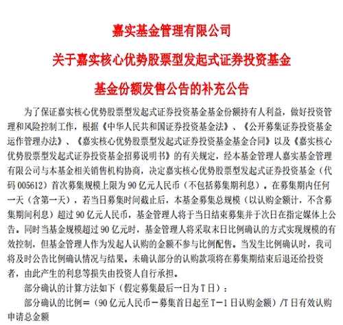 公开资料显示，由于嘉实旗下基金历史业绩优异，公司新发基金吸金效应显着，比如去年11月6日成立的嘉实价值精选募集规模高达66.1亿，去年12月4日成立的嘉实医药健康募集规模接近40亿元，销售规模远超多数新基金。