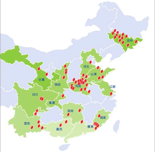 天倫燃氣2017年度業(yè)務(wù)布局區(qū)域