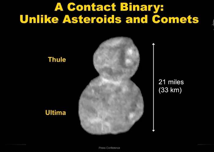 小行星Ultima Thule更像一个雪人