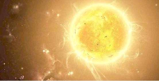人类已知体积最大的恒星，它能装下45亿个太阳，地球犹如灰尘