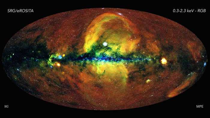 利用“光谱—伦琴—伽马”任务eROSITA X射线望远镜数据绘制前所未见的宇宙全天空图像