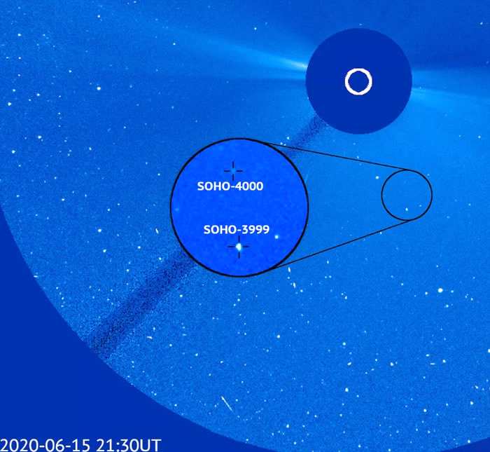 公民科学家利用太阳与日光层观测卫星(SOHO)数据发现第4000颗彗星
