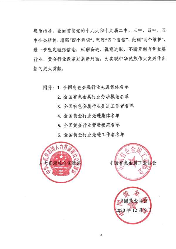 关于表彰全国有色金属行业、黄金行业先进集体、劳动模范和先进工作者的决定