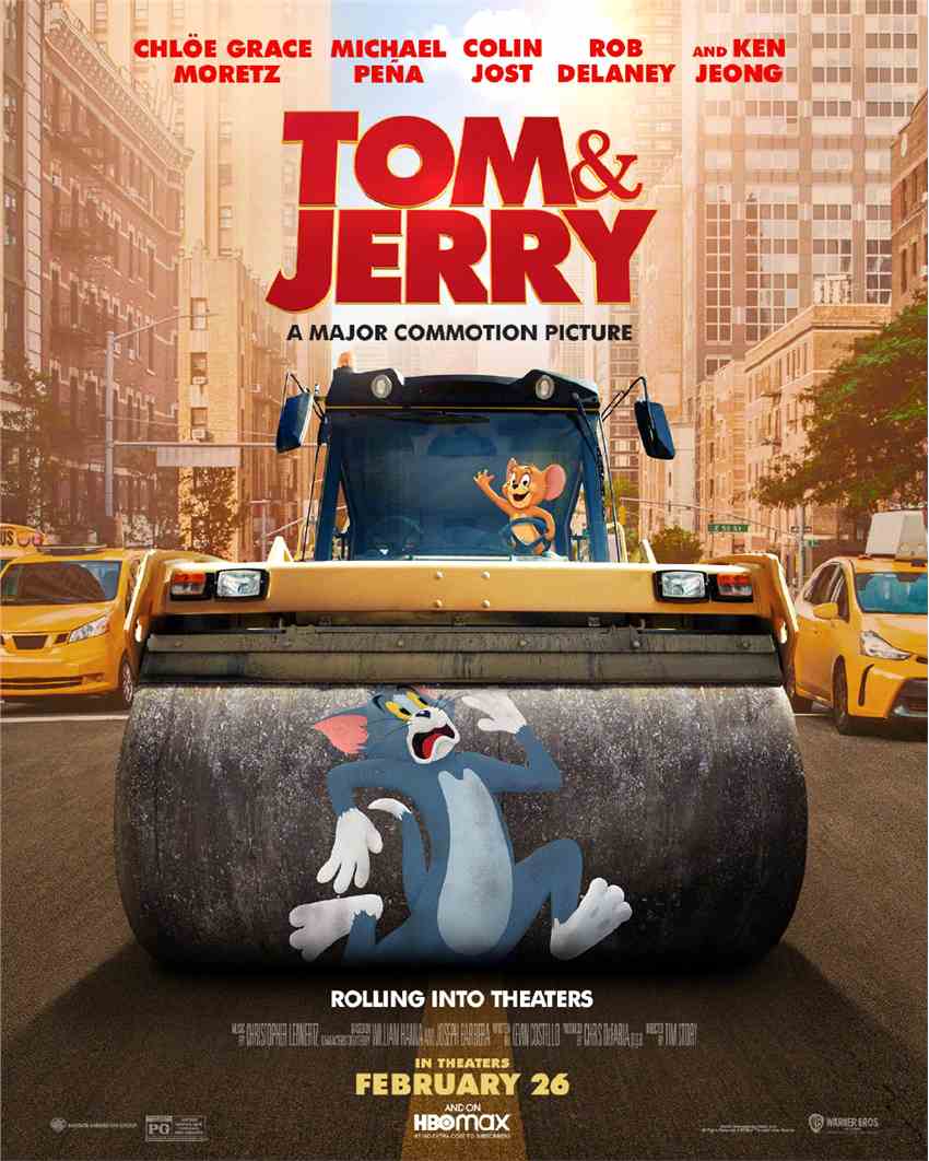 真人版《猫和老鼠》电影新海报 汤姆被捏扁搓圆