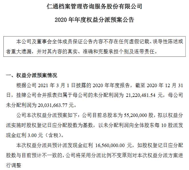 仁通档案2020年度分红预案。png