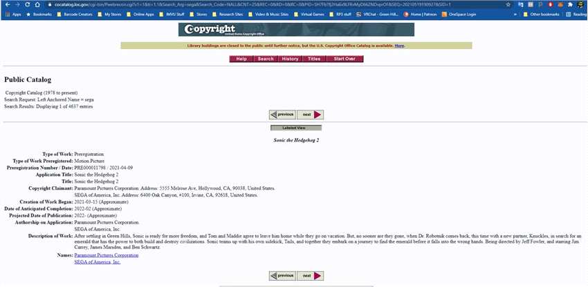 电影《刺猬索尼克2》剧情通过版权注册网站泄露 塔尔斯和纳克鲁斯登场
