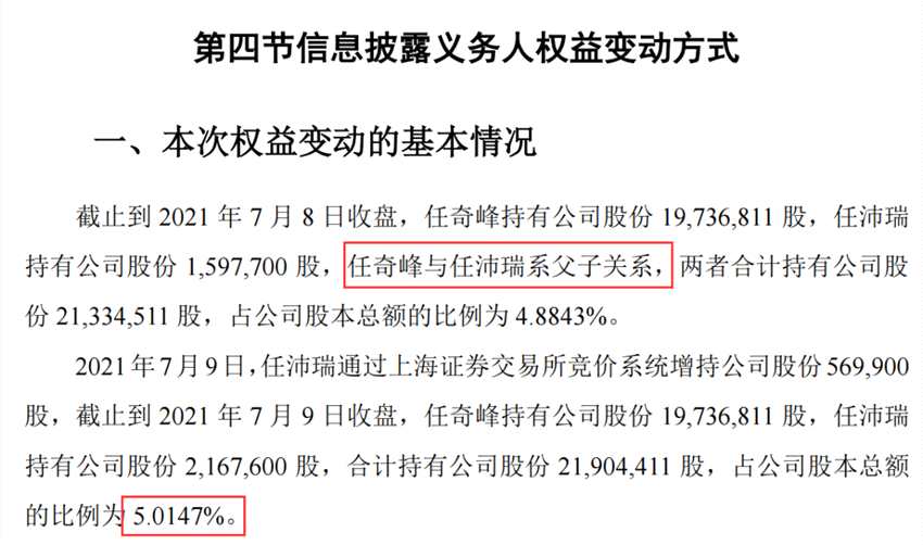 大恒科技2021半年报显示,任奇峰是大恒科技第二大股东,持股比例为4.