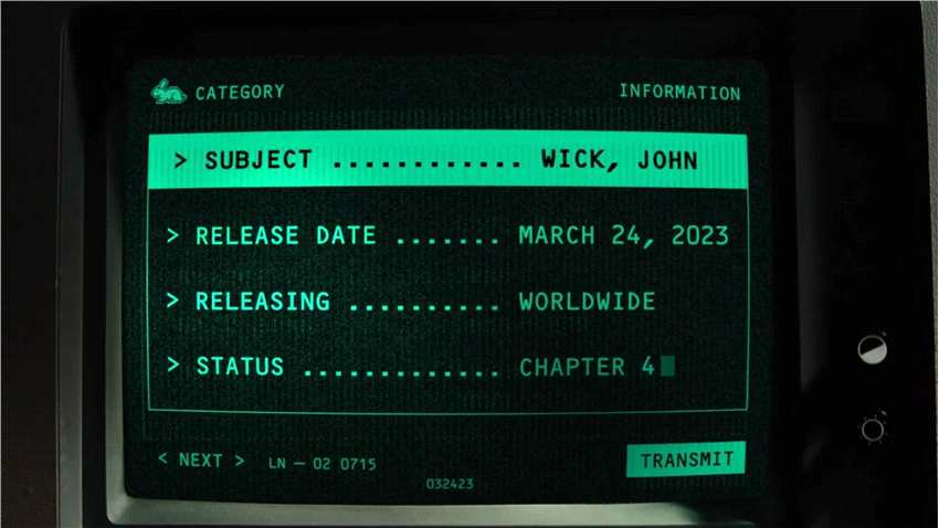 动作新片《疾速追杀4》推迟至2023年3月24日上映