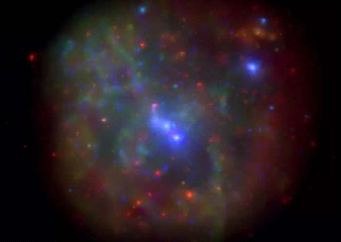 银河系中心超大质量黑洞人马座A（Sag A）每天都会有不规则的爆发