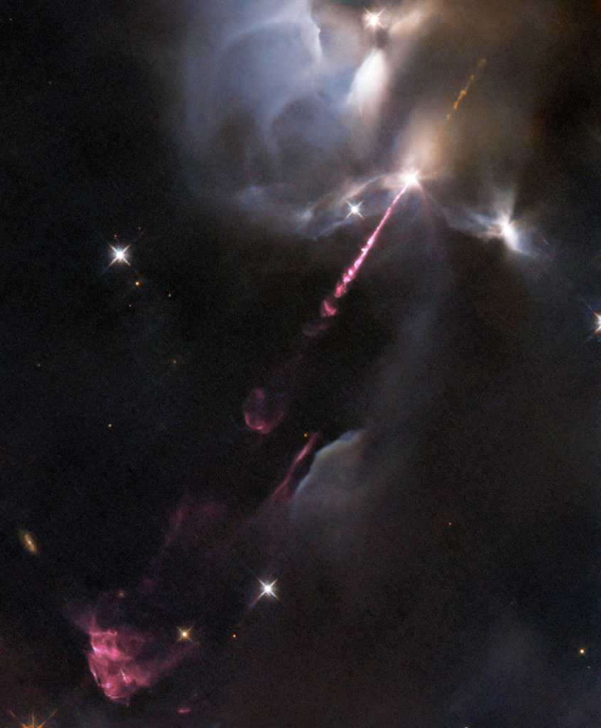 恒星也会“发脾气”：哈勃太空望远镜捕捉到猎户座星云中一次喷射状爆发