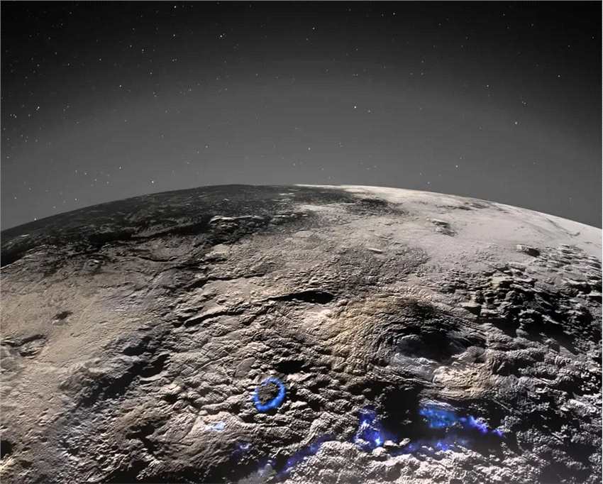 多次发生的低温火山活动可能在冥王星上形成某种特有的表面结构