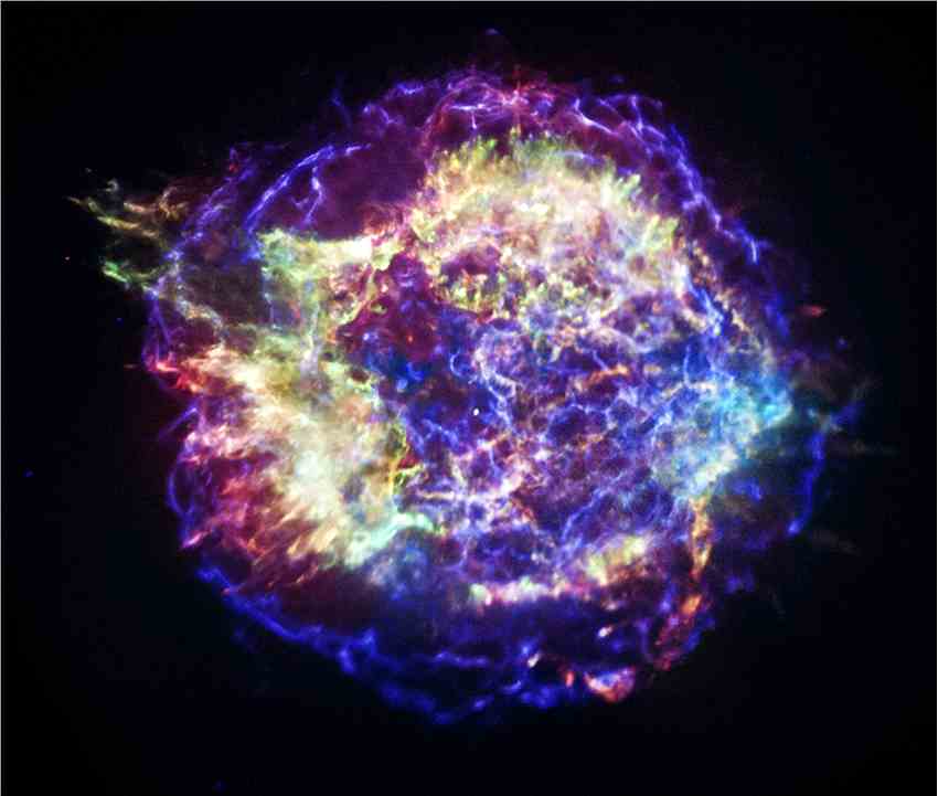 银河系中最着名的超新星爆炸仙后座A的残留物在各个方向上的扩散并不均匀