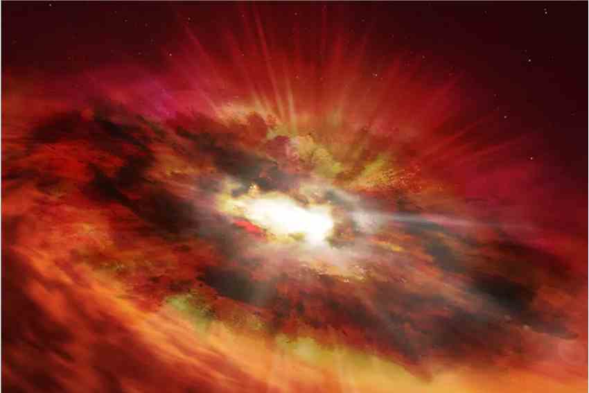 哈勃太空望远镜捕捉到来自宇宙黎明的超大质量黑洞GNz7q 大爆炸后7.5亿年就已诞生