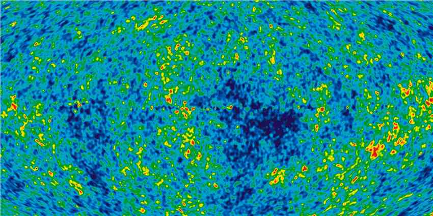 这张图片显示了宇宙中最古老的光──在大霹雳（Big Bang）后不久释放出的宇宙微波背景。这道界线标示着可观测宇宙的边缘，不过科学家已经提出了一些理论，讨论可能