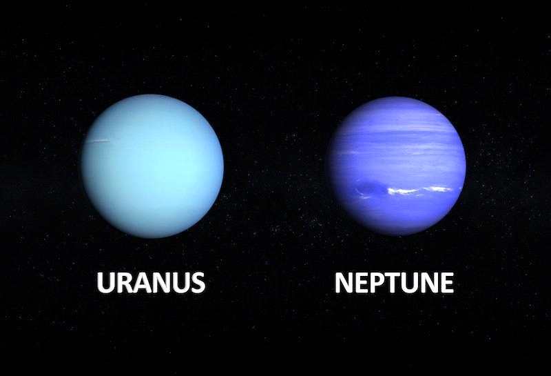 模型显示天王星的雾霾会停滞且积聚在大气层中 所以它的颜色比海王星浅