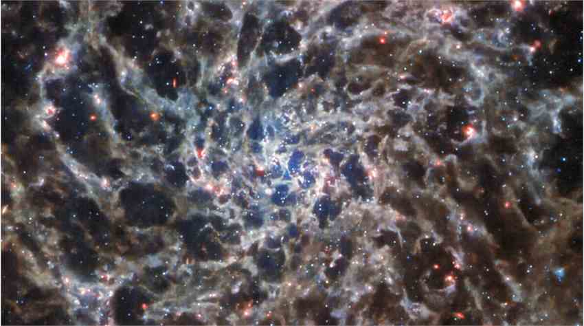 詹姆斯·韦伯太空望远镜新照片显示螺旋星系IC 5332的内部结构