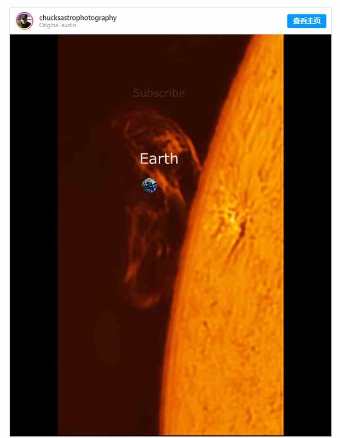 天体摄影家Chuck Ayoub拍摄到太阳日冕物质抛射的美丽而可怕视频