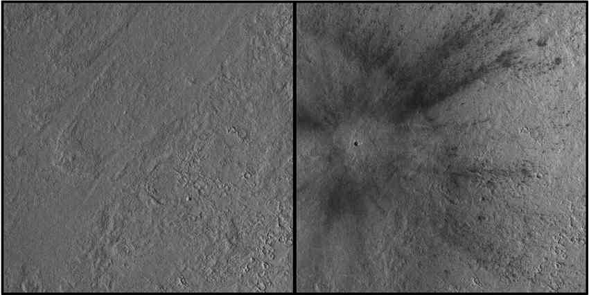 美国航天器捕捉到有记录以来火星遭到的最强陨石撞击