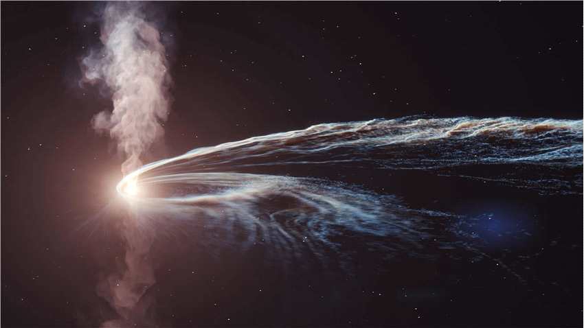 发现一个黑洞在吞噬恒星数年后仍在“打嗝”