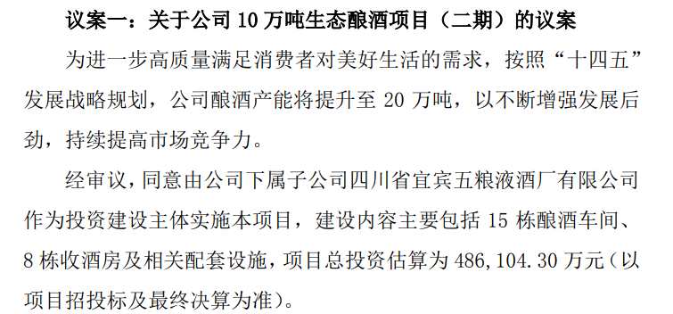 三季報(bào)成績亮眼 五糧液擬投資48.61億元擴(kuò)產(chǎn)