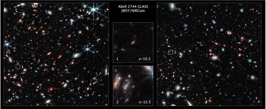 韦伯太空望远镜捕捉到迄今为止最遥远的两个星系