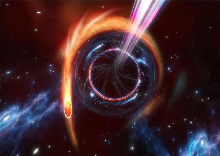 AT2022cmc：黑洞暴力撕裂恒星 释放出罕见发光物质流