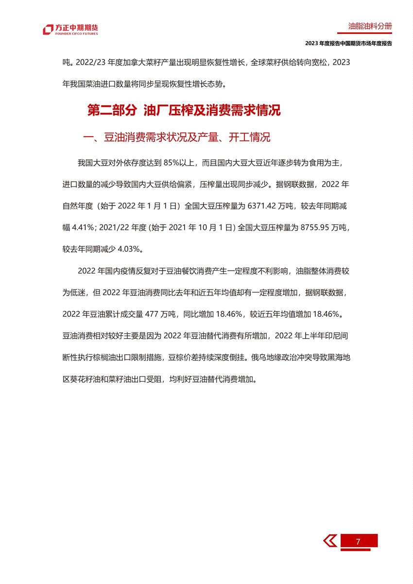 供需雙增 期價(jià)或前低后高——2022年油脂市場(chǎng)回顧與2023年展望