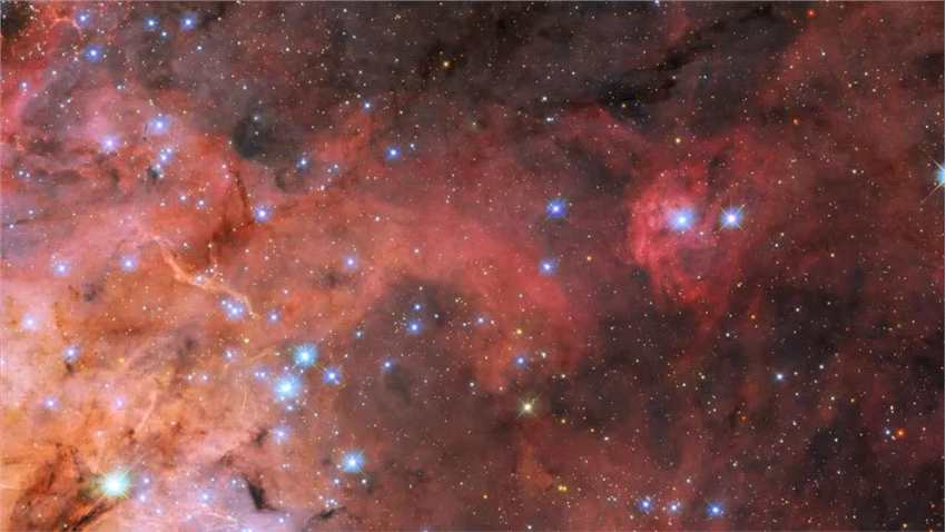 哈勃望远镜拍摄大麦哲伦云中的狼蛛星云