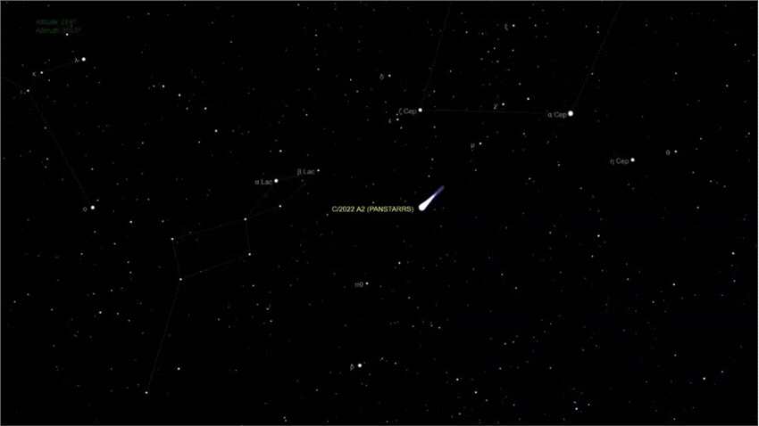 本周末观看彗星C/2022 A2 (Pan-STARRS)第一次也是最后一次掠过太阳