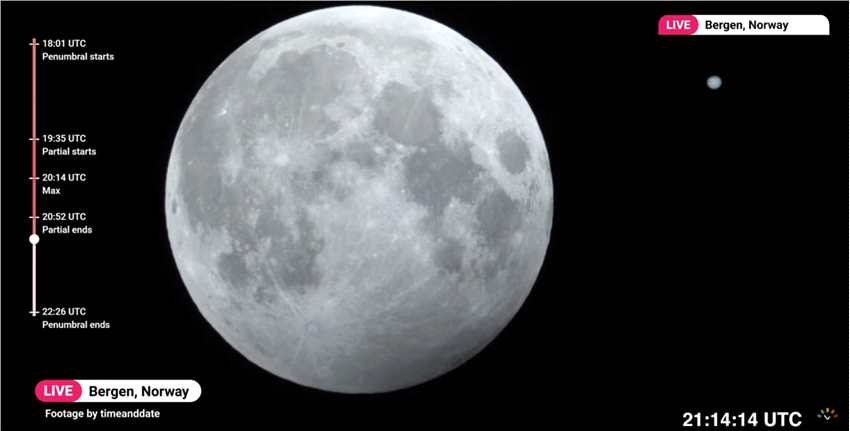 2023年的最后一次月食，猎人的满月月食