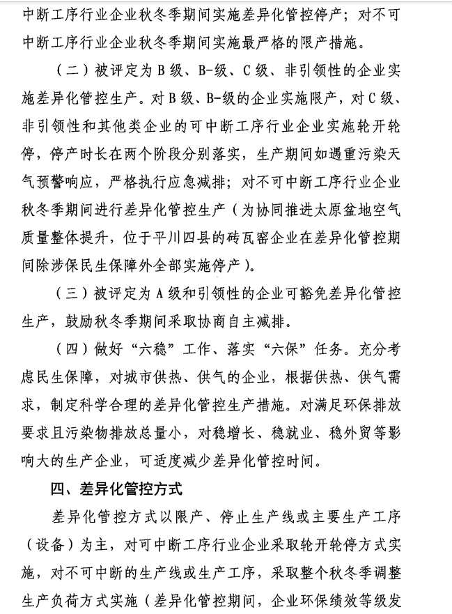 呂梁市2023-2024年秋冬季差異化管控工作方案(征求意見(jiàn)稿) 呂梁市2023-2024年秋冬季差異化管控工作方案(征求意見(jiàn)稿)