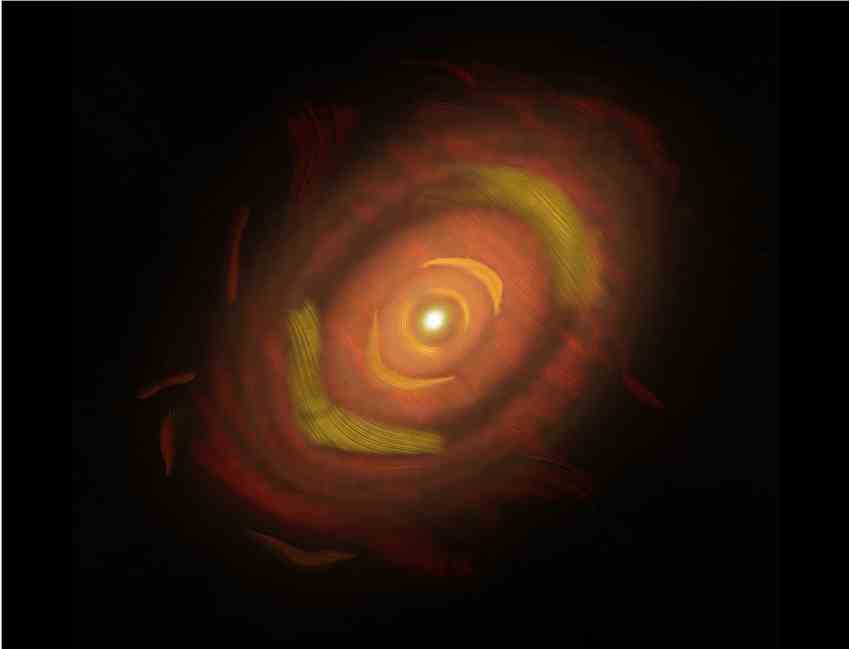 ALMA对年轻恒星的观测揭示了尘埃颗粒的细节