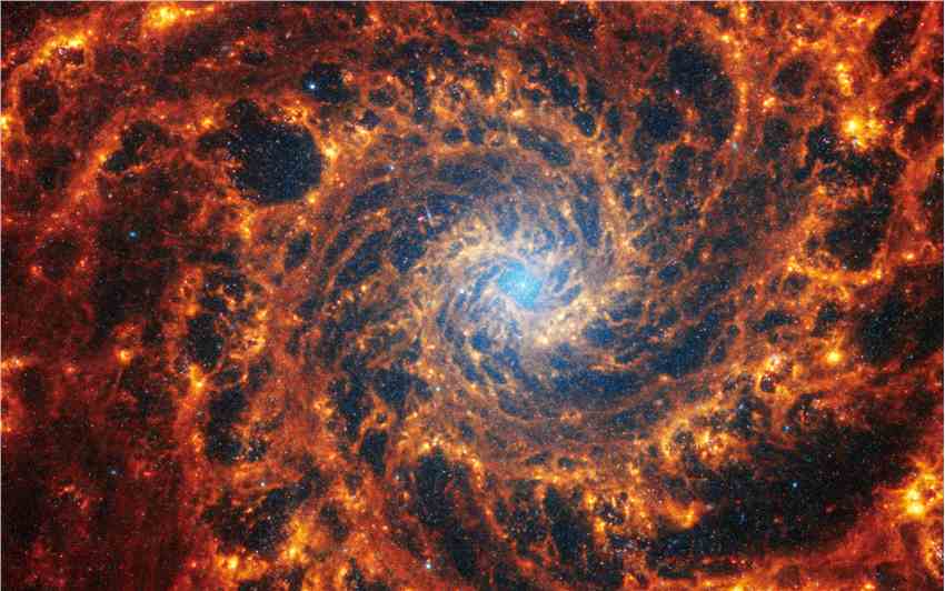 美国国家航空航天局的韦伯太空望远镜描绘了附近19个螺旋星系的惊人结构