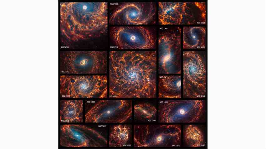 詹姆斯·韦伯太空望远镜以惊人的细节观察了19个复杂的星系结构