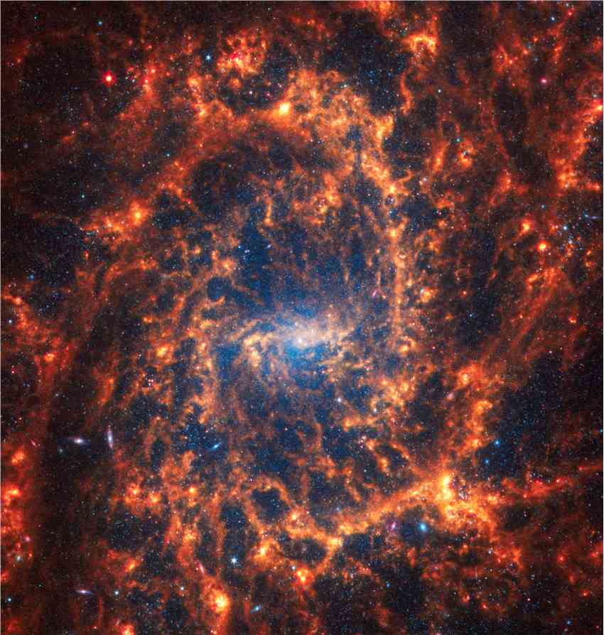 美国国家航空航天局的韦伯太空望远镜描绘了附近19个螺旋星系的惊人结构