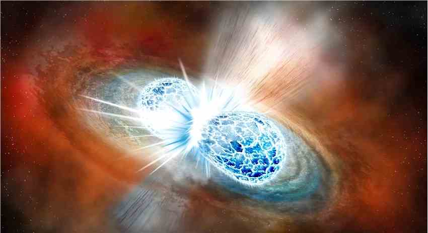 碰撞的中子星暗示了可以解释暗物质的新物理学