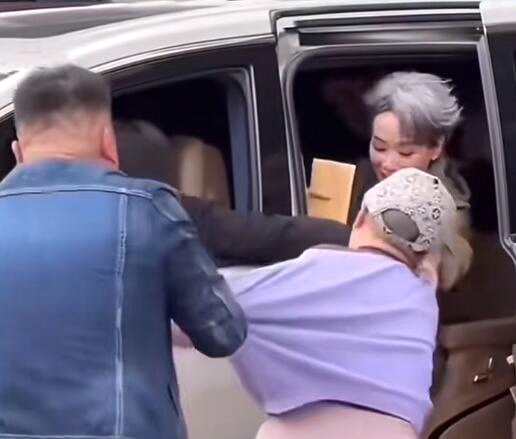 叶童被疯狂粉丝拽下车 不忘拥抱粉丝