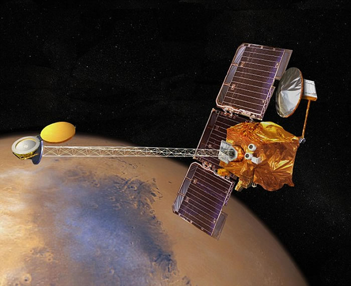 最新发现的“大拇指沙丘”由火星奥德赛轨道器的热辐射成像系统(THEMIS)拍摄