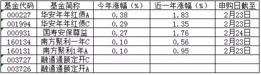 目前开放申购的定开债基