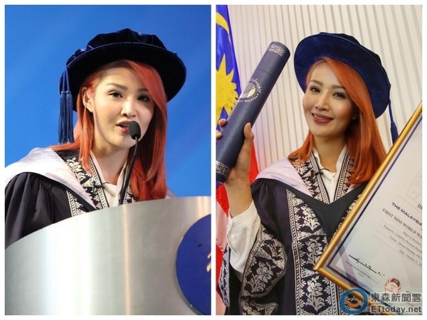 苏盈之成首个获博士学位的马来西亚世界小姐