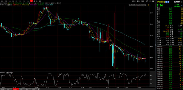 分豆教育最近一年盤面（waei.cn配圖）