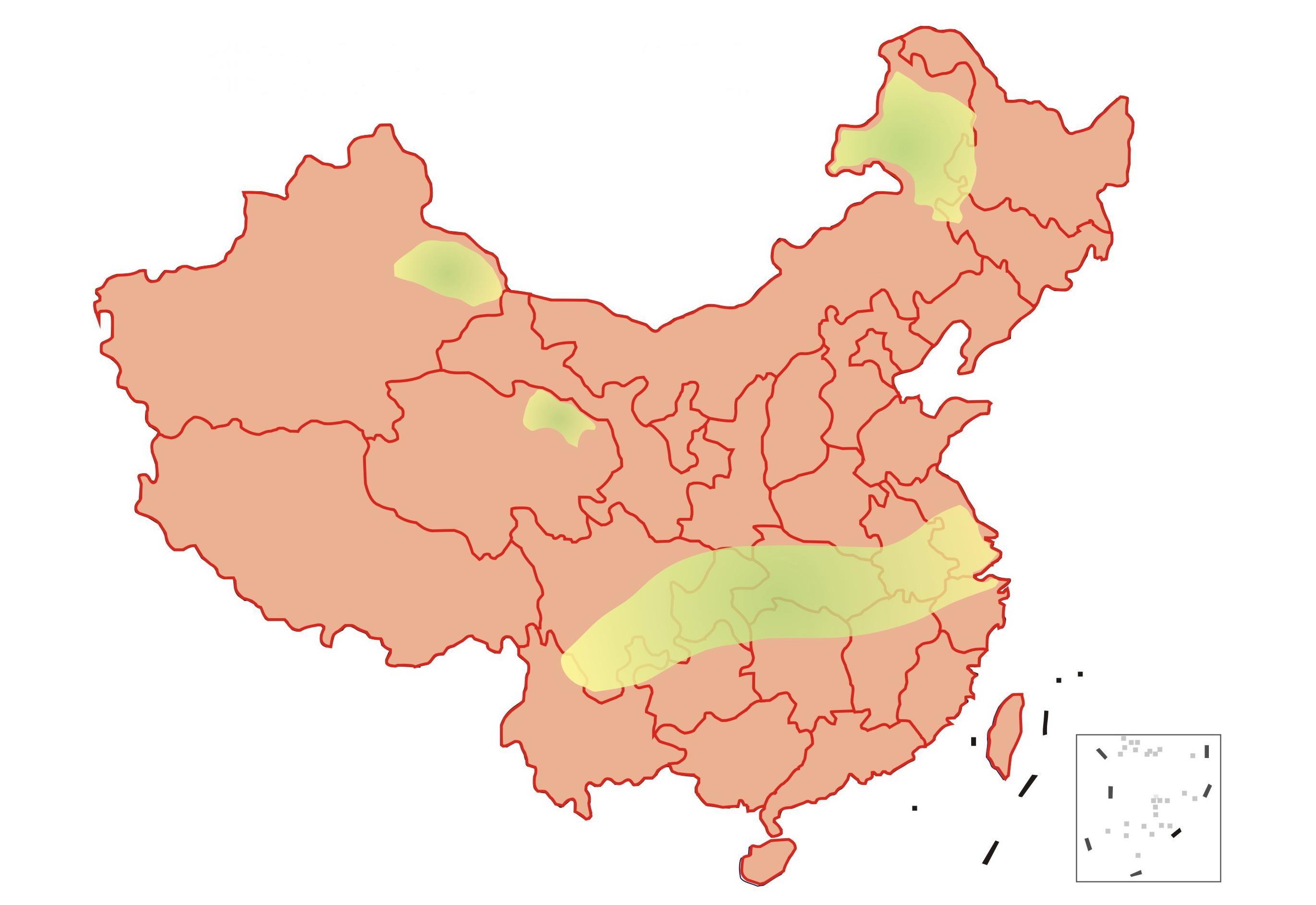 中国油菜优势产区分布图油菜籽是我国传统油料作物,拥有较为稳定的