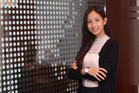 修讀中大全球經濟及金融學系的Gigi。圖片來源 香港東網