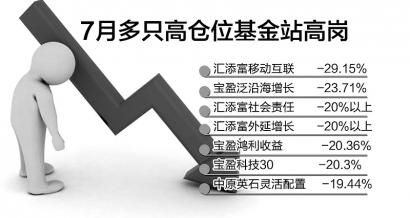 七月高仓位基金站岗 宝盈等7公司损失明显