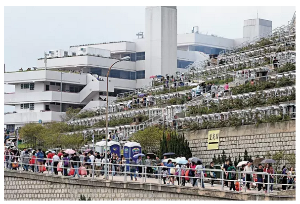 每年清明各区坟场都会出现人潮 图：大公报