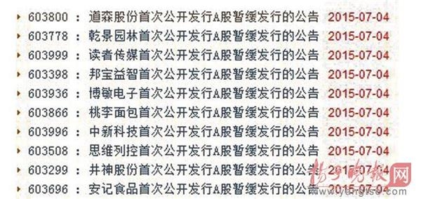 两市深夜发公告：28只新股暂缓发行 打新资金退回