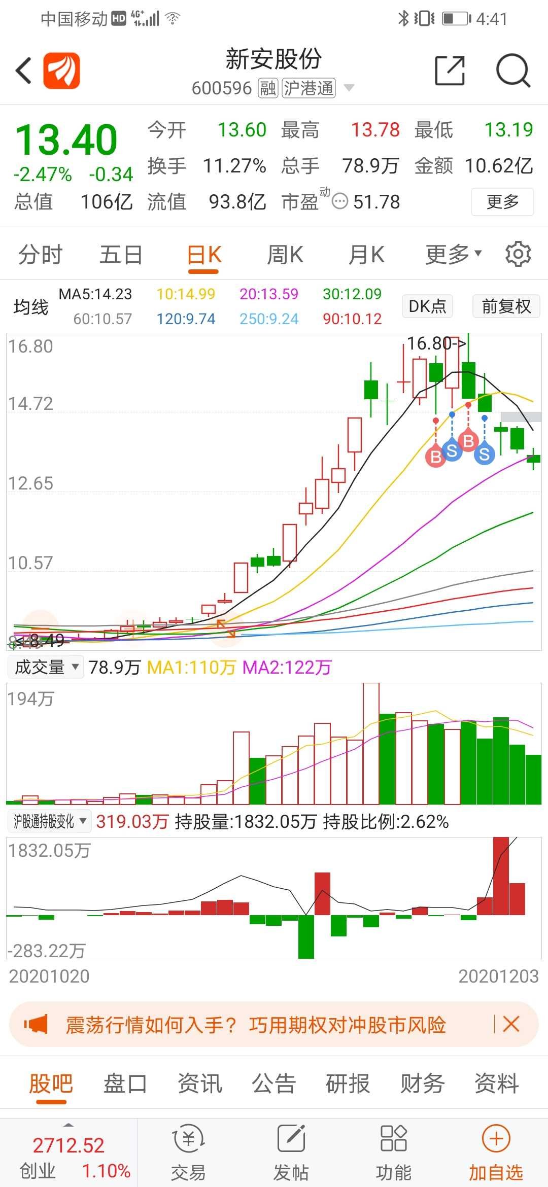 一个是小康股份,一个是新安股