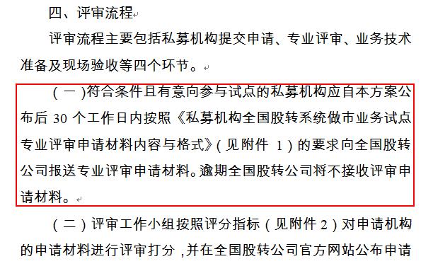 《私募机构全国股转系统做市业务试点专业评审方案》截图（wabei.cn配图）